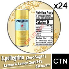 (Zero Sugar) S.Pellegrino Lemon & Lemon Zest 24's